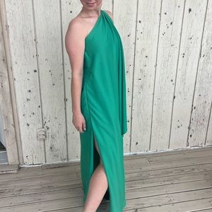 Vintage Halston green gown
